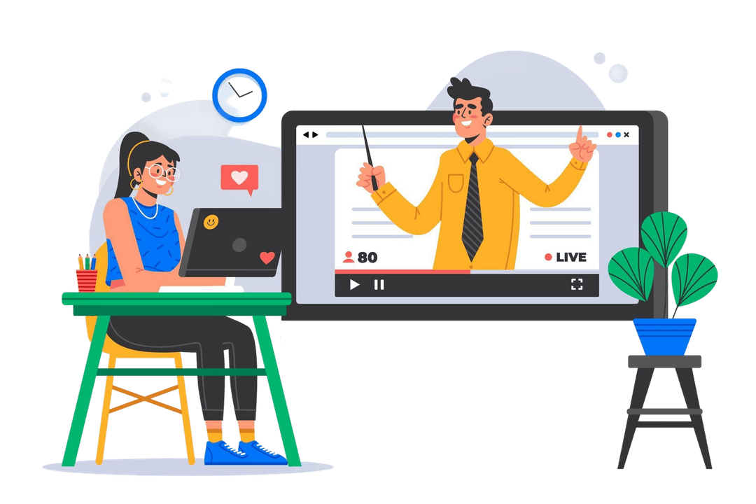 Online class illustration